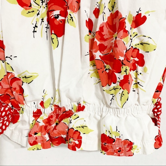 Janie and Jack Camellia Fully Lined 100% Cotton Floral Pattern Sleeveless Blouse - Picture 6 of 12
